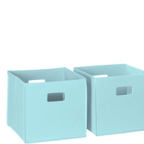 Folding Storage Bins with Handles Cube Storage Organizer for Closet, Bedroom & Playroom - Closet Organizers and Storage Set of 2
