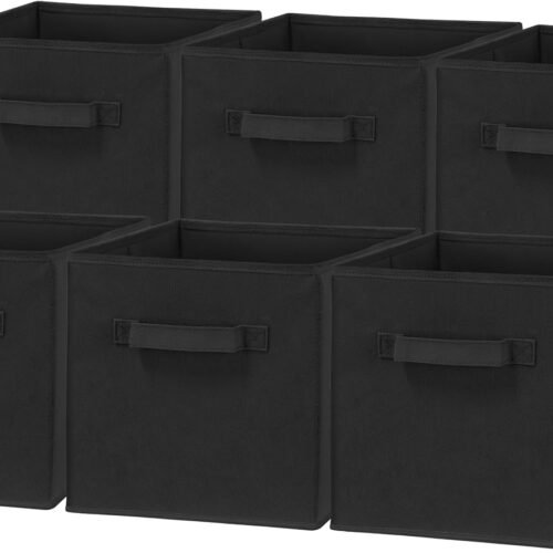 Foldable Cube Storage Bins, 11-Inch, 6-Pack Fabric Cubes Organizer for Closet or Shelves