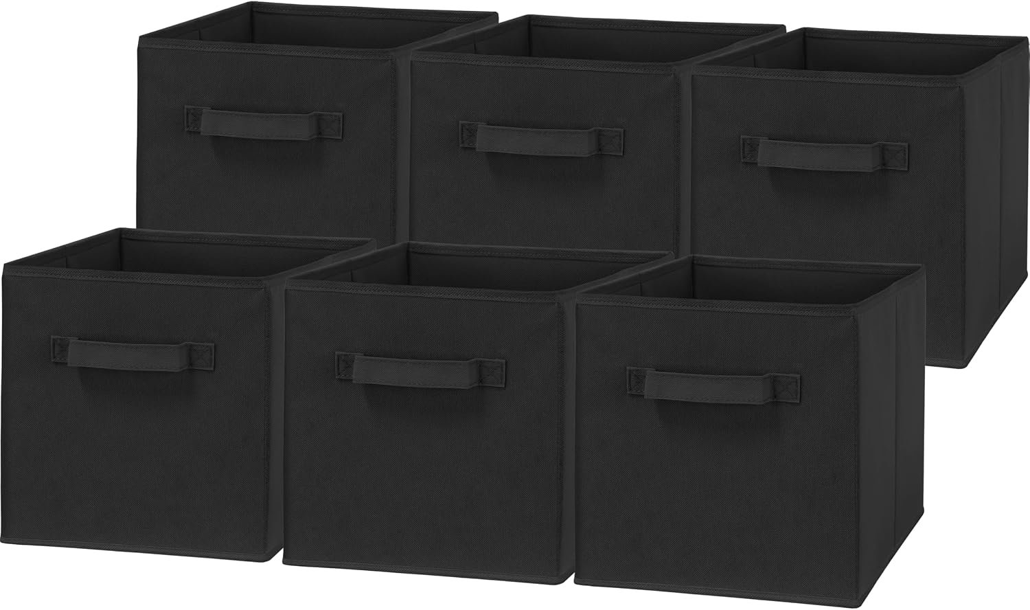 Foldable Cube Storage Bins, 11-Inch, 6-Pack Fabric Cubes Organizer for Closet or Shelves