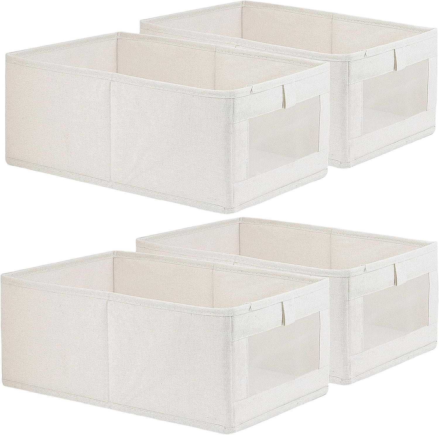 Linen Storage Organizer Bin with Window - Image 2