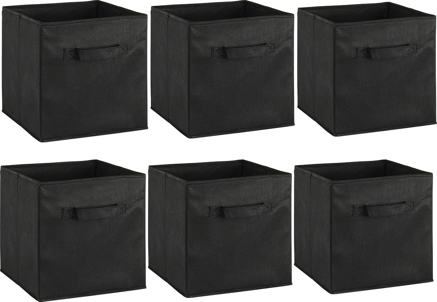 Foldable Cube Storage Bins, 11-Inch, 6-Pack Fabric Cubes Organizer for Closet or Shelves - Image 2